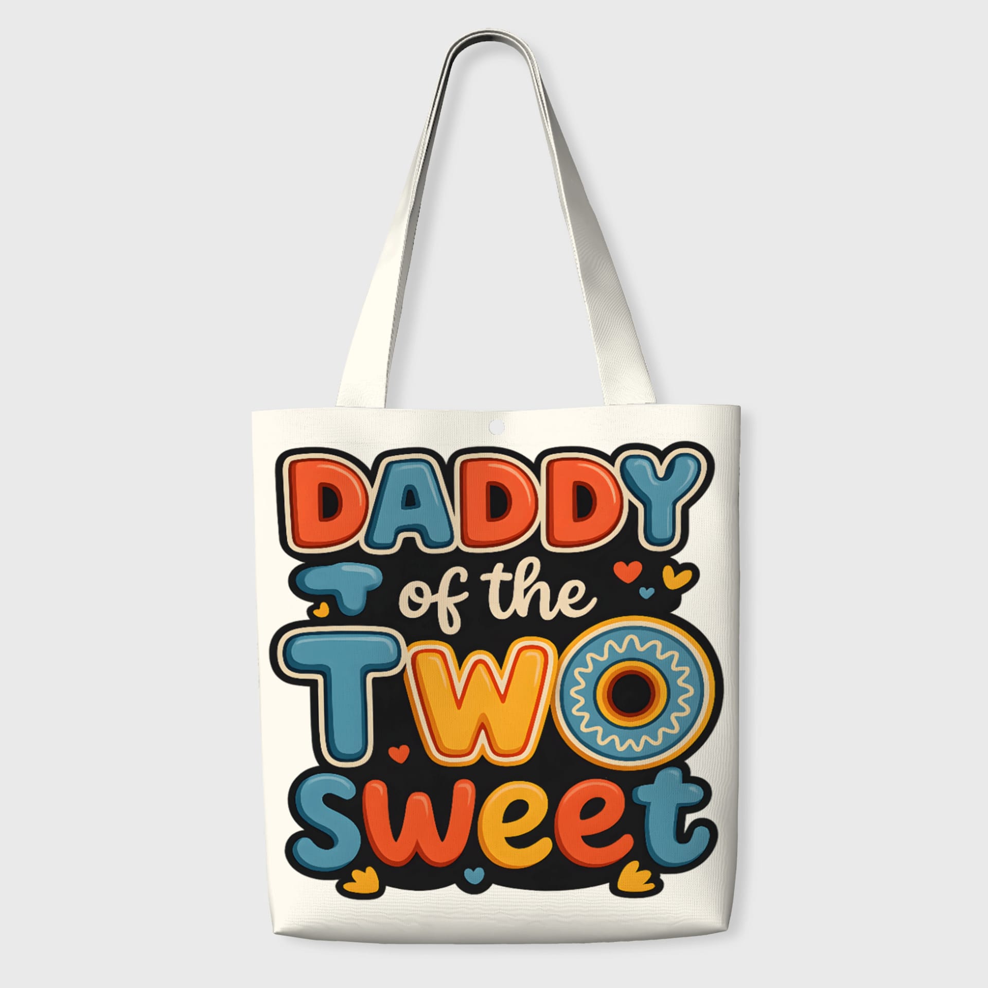 Daddy of Two Sweet Funny Tote Bag for Dads Father's Day Gift