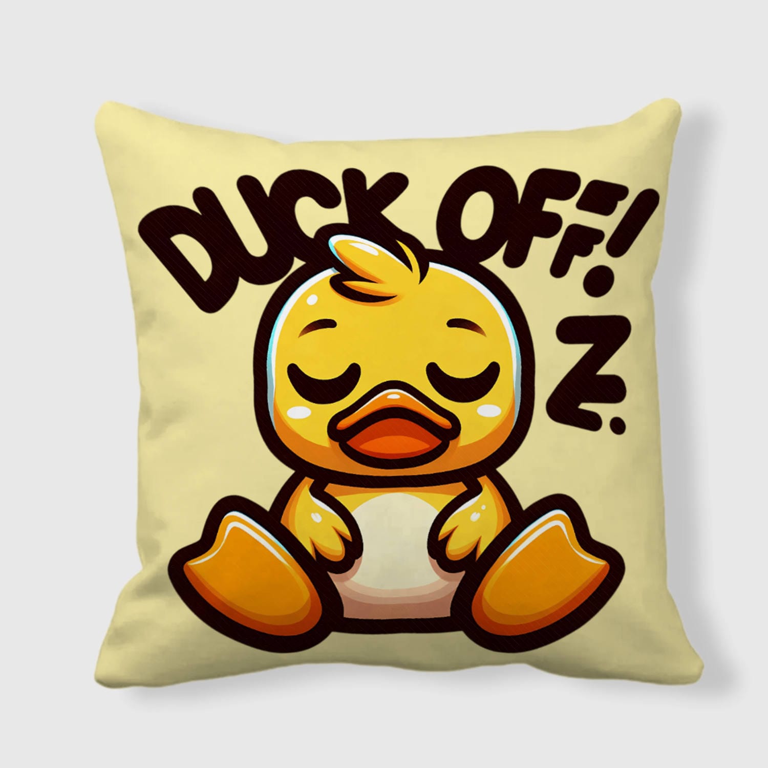 Funny Duck Pun Throw Pillow for Duck Lovers Home Decor Gift