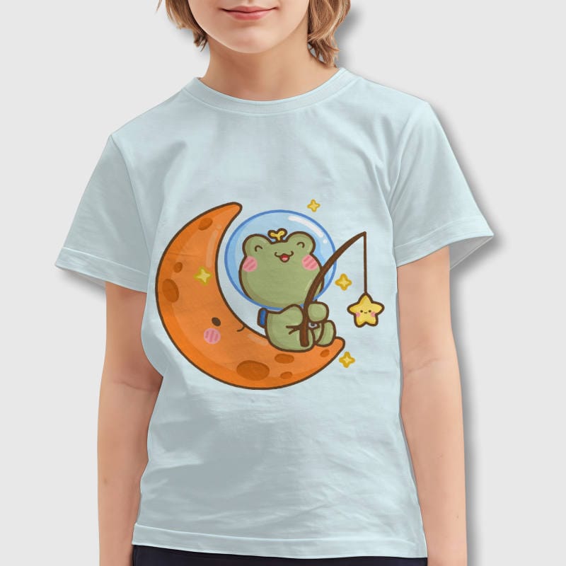 Cute Space Frog Kids T-Shirt for Children Birthday Gift