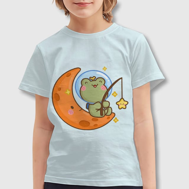Cute Space Frog Kids T-Shirt for Children Birthday Gift