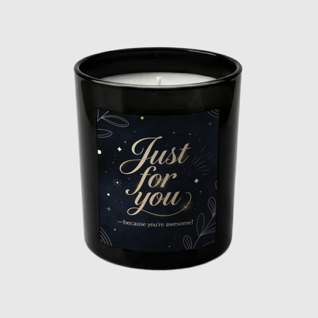 Personalized Hidden-Message Candle / Custom Sticker Candle (2pcs Set) - 1