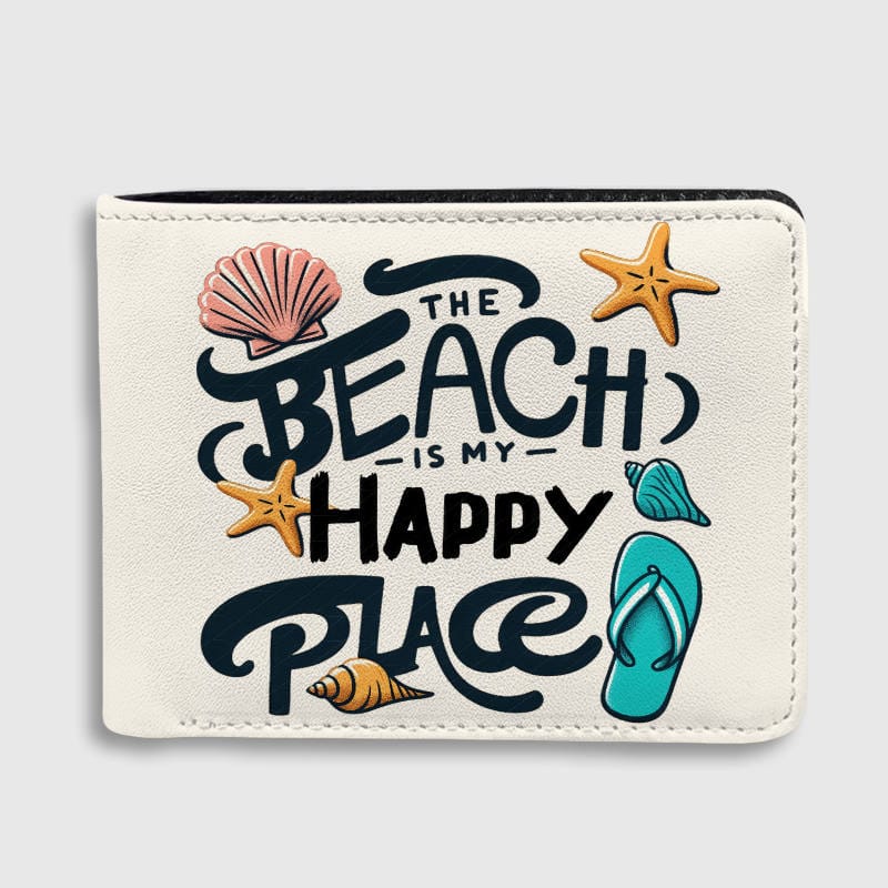 Beach Themed Bifold Wallet for Beach Lovers Summer Vacation Birthday Gift Idea