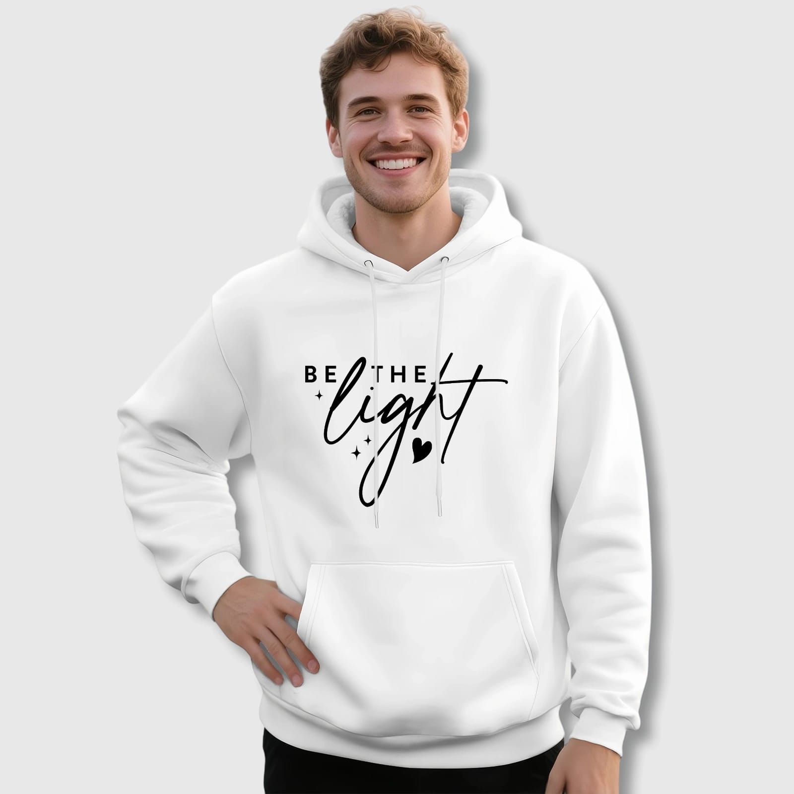 Be The Light Quote Hoodie for Gifts & Daily Wear