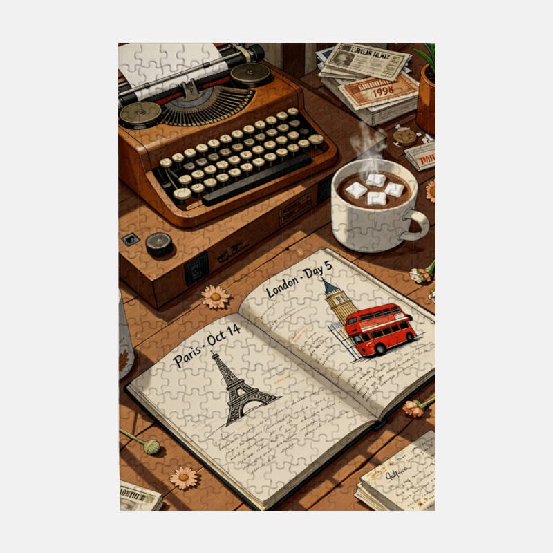Vintage Travel 300pc Jigsaw Puzzle for Puzzle Lovers Birthday Gift
