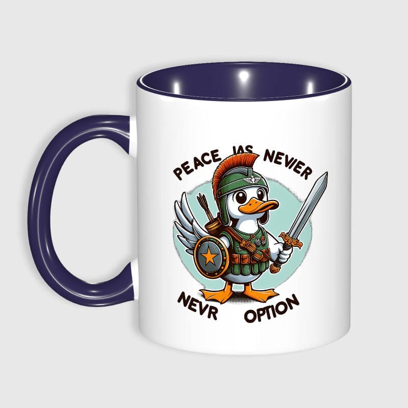 Funny Warrior Duck Coffee Mug for Pet Lovers Birthday Gift