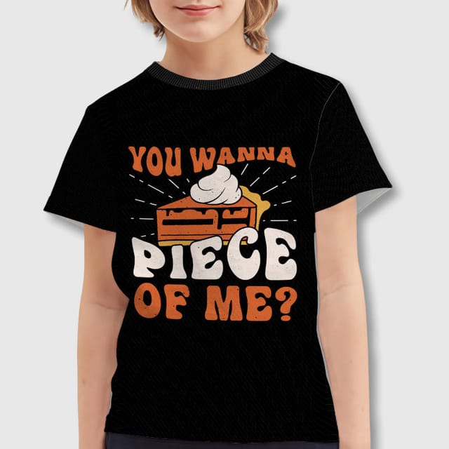 Funny Pie Pun Kids T-Shirt for Boys Girls Thanksgiving Gift