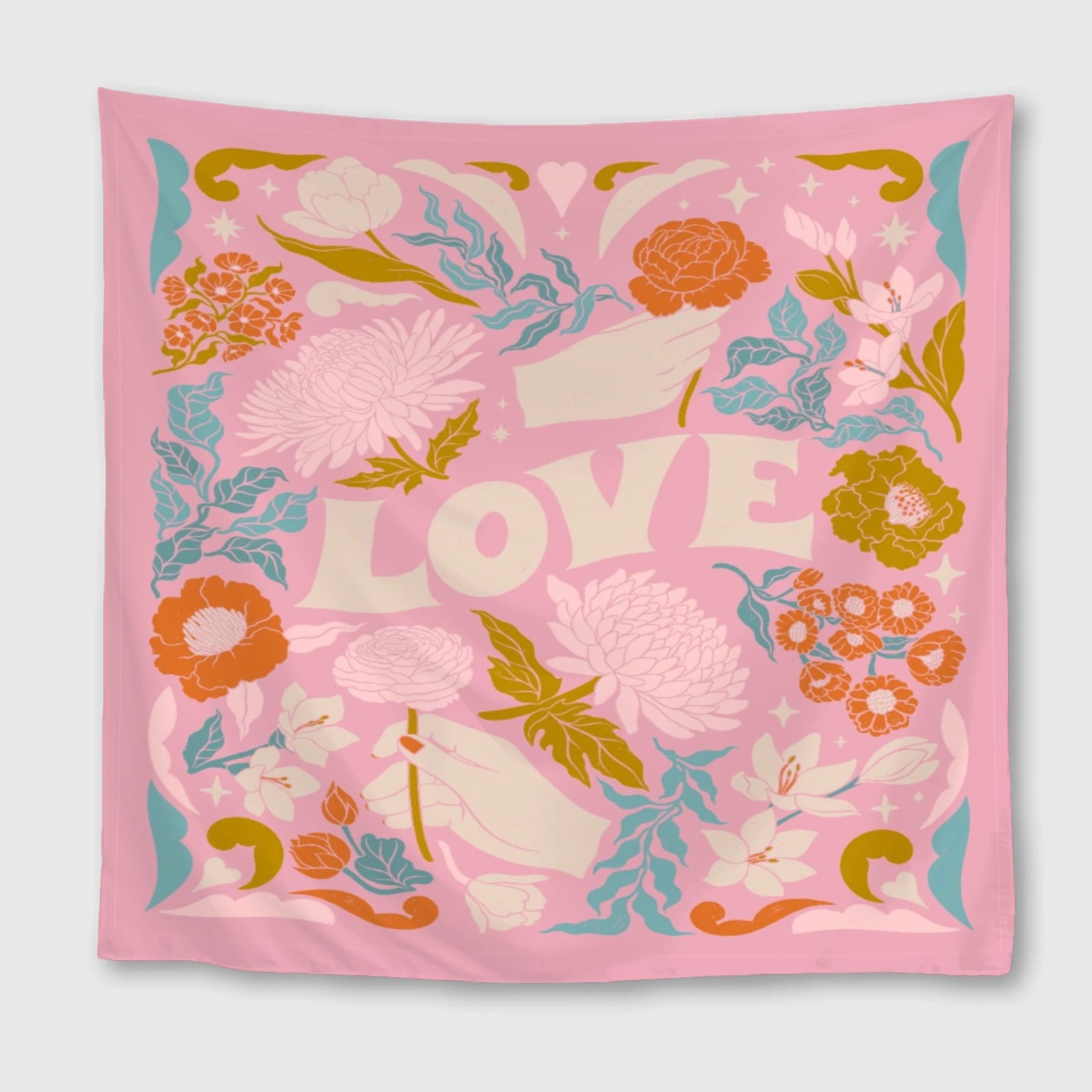 Custom All-Over Square Towel – Personalized Lightweight Square Scarf