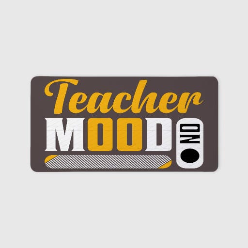 Funny 'Teacher Mood On' Mouse Pad for Teachers Appreciation Gift