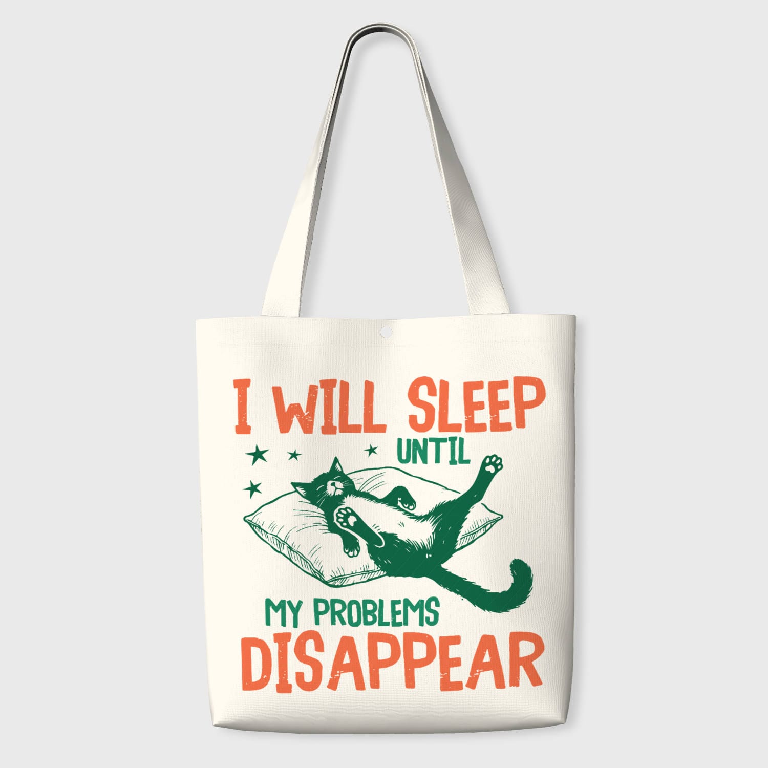 Funny Cat Quote Tote Bag for Cat Lovers Daily Use
