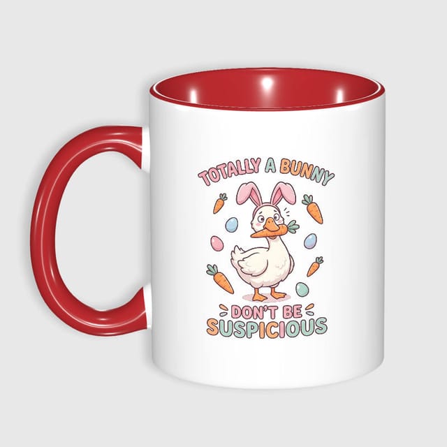 Funny Easter Duck Bunny 11oz Mug for Pun Lovers Gift