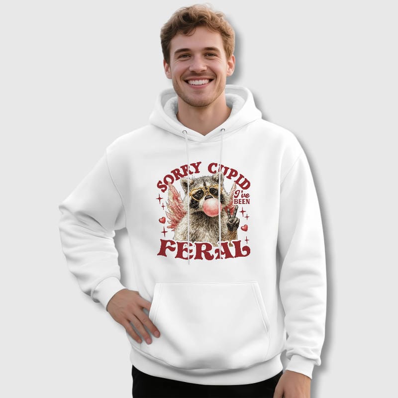 Funny Raccoon Cupid Quote Hoodie for Valentine's Gifts