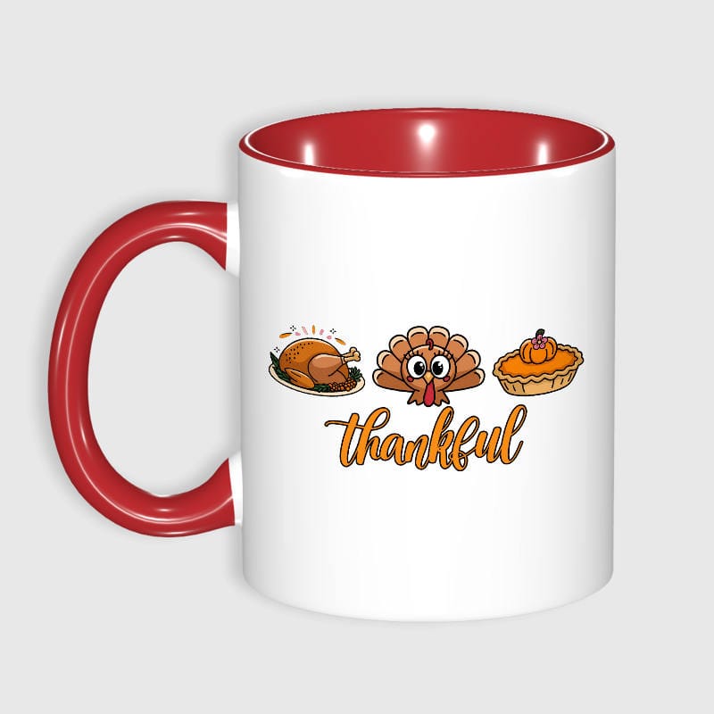 Thankful Turkey Thanksgiving 11oz Mug for Holiday Gift