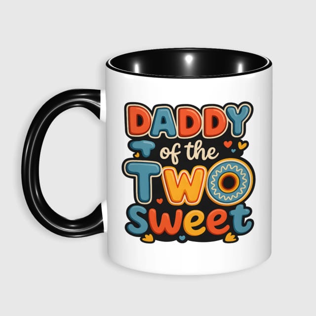 Funny Daddy Quote Black Accent Mug for Dad Gift