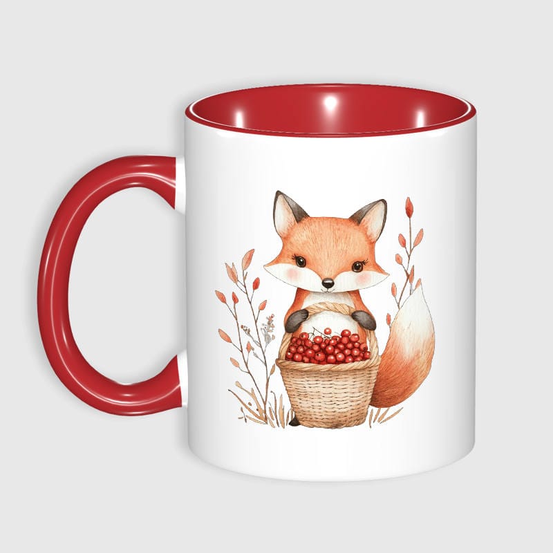 Cute Watercolor Fox 11oz Mug for Fox Lovers Daily Use
