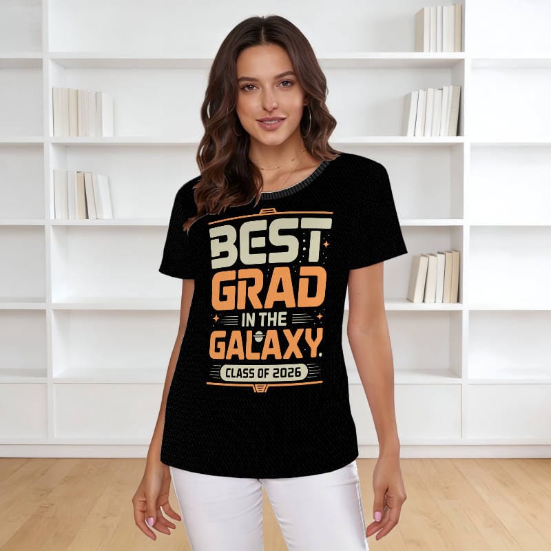 Galaxy Grad Quote Women's T-Shirt for 2026 Graduation Gift