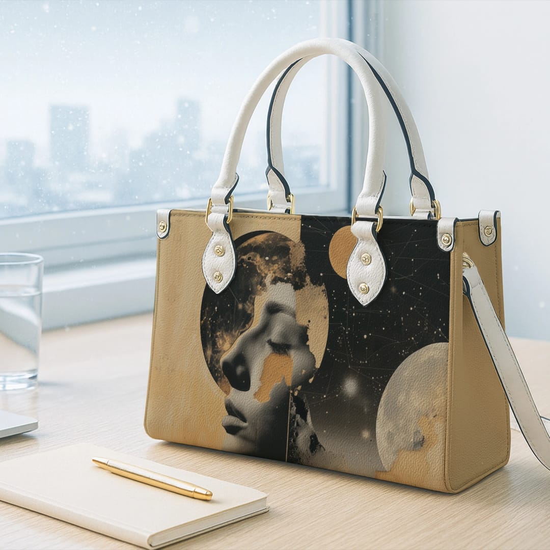 Custom Leather Bag – Personalized Engraved Leather Tote/Handbag, Custom Name or Initials, Premium PU/Leather Purse for Women, Gift for Birthday & Anniversary - 1