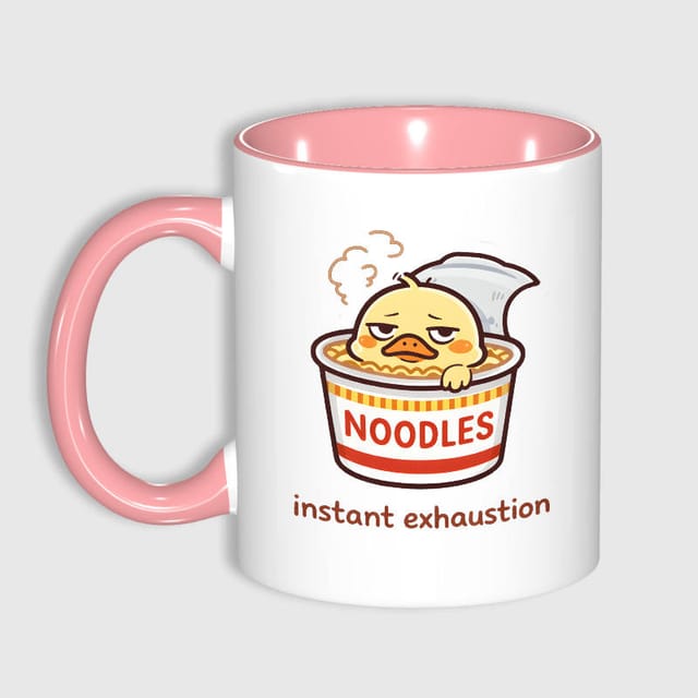 Funny Tired Duck Noodle Mug for Coworker Daily Use