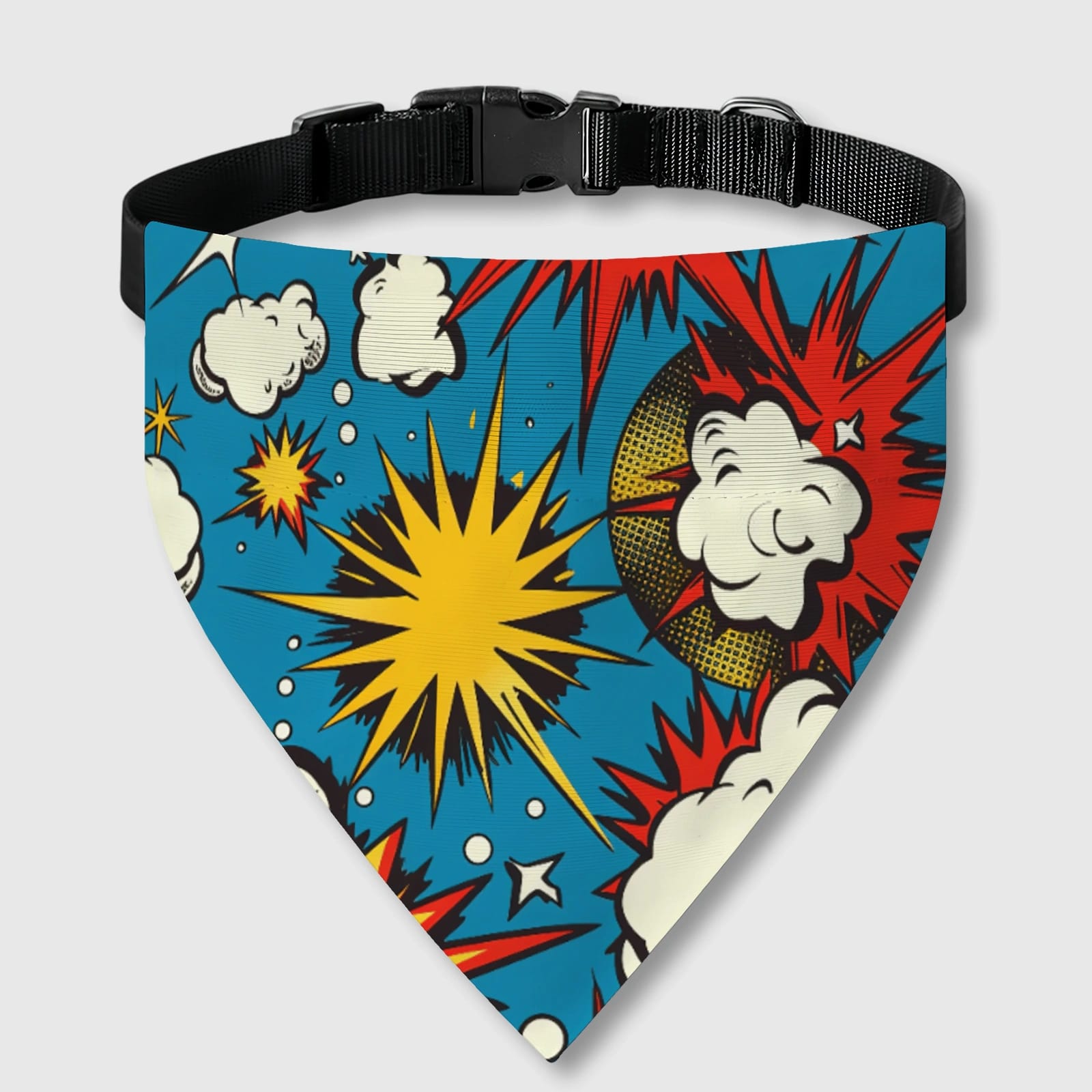Retro Comic Explosion Pet Bandana Collar for Dogs Cats Gifts