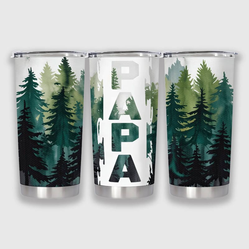 Pine Papa Insulated Tumbler for Dad Father's Day