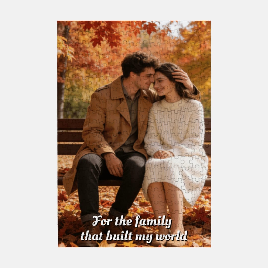 Custom Photo Puzzle – Personalized Jigsaw Puzzle in Wooden or Cardboard Material, Custom Picture Puzzle Gift for Family, Couples, Kids & Holidays - 1