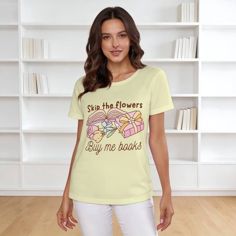 Funny Book Quote Women's Short Sleeve T-Shirt for Book Lovers Gift