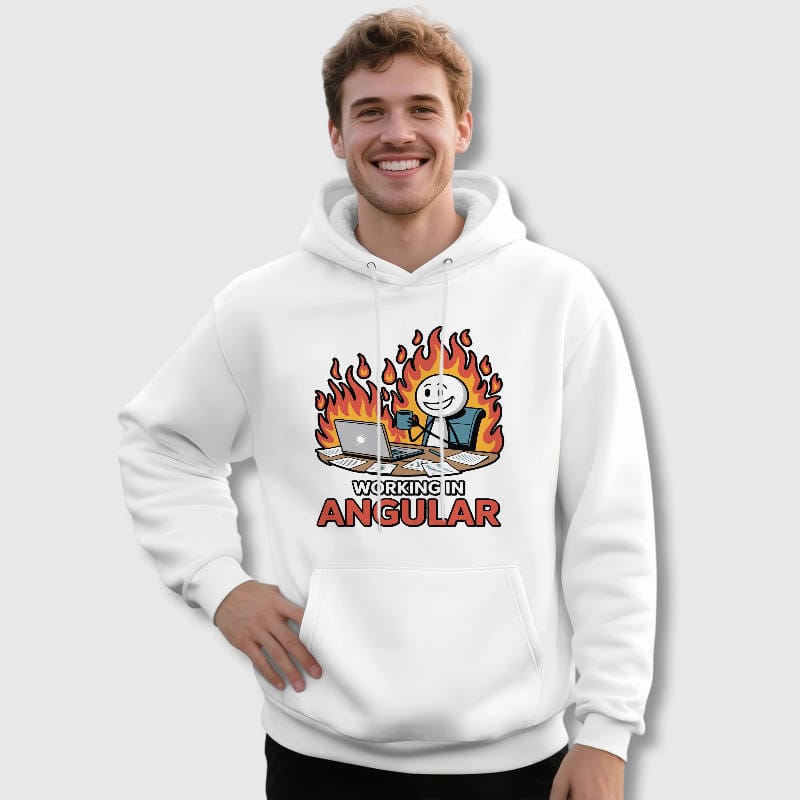 Funny Angular Coding Meme Hoodie for Developers Casual Wear