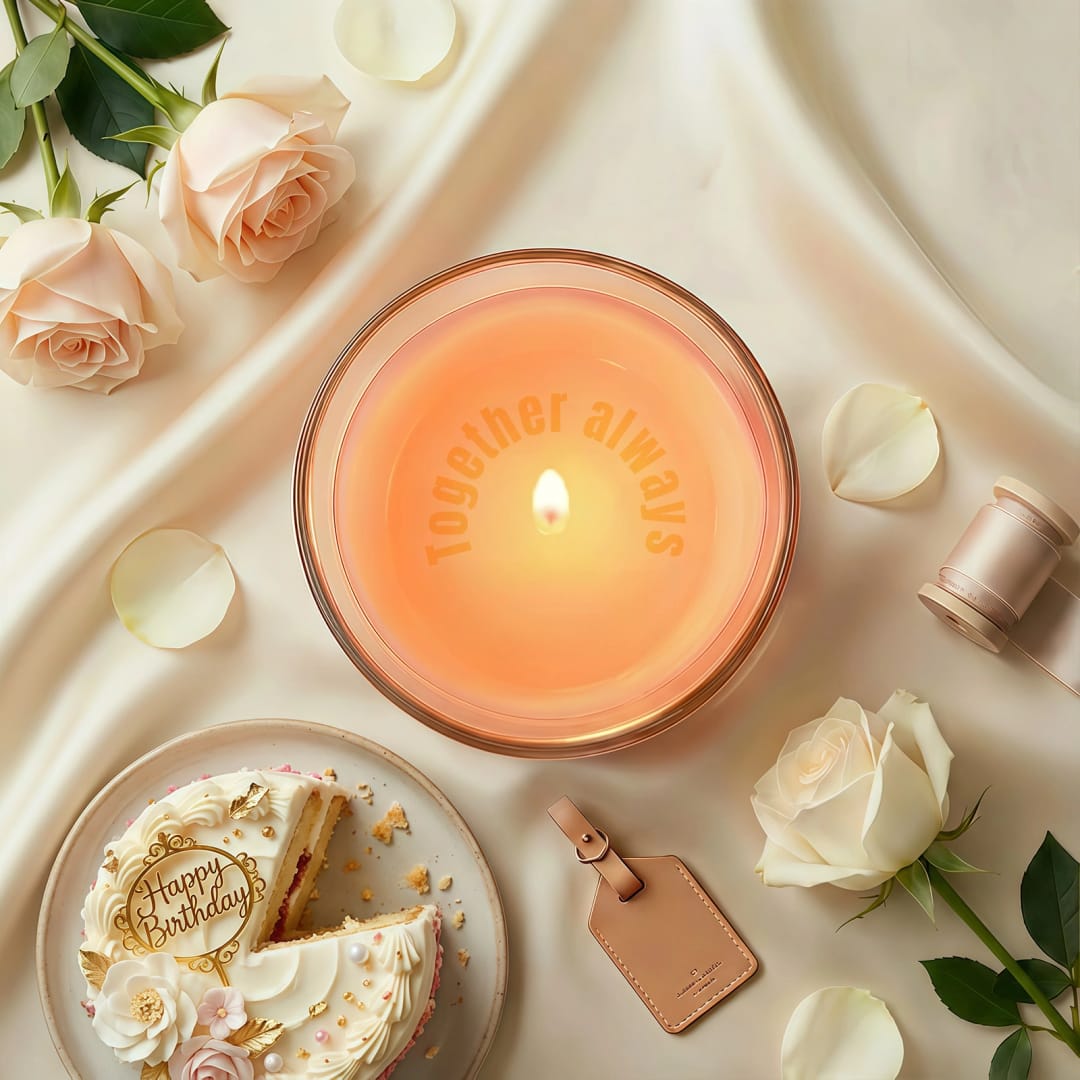 Personalized Hidden-Message Candle | Custom photo and text | 6-8oz | Gift for Anniversary | Gift for her | Gift for last minutes - 1