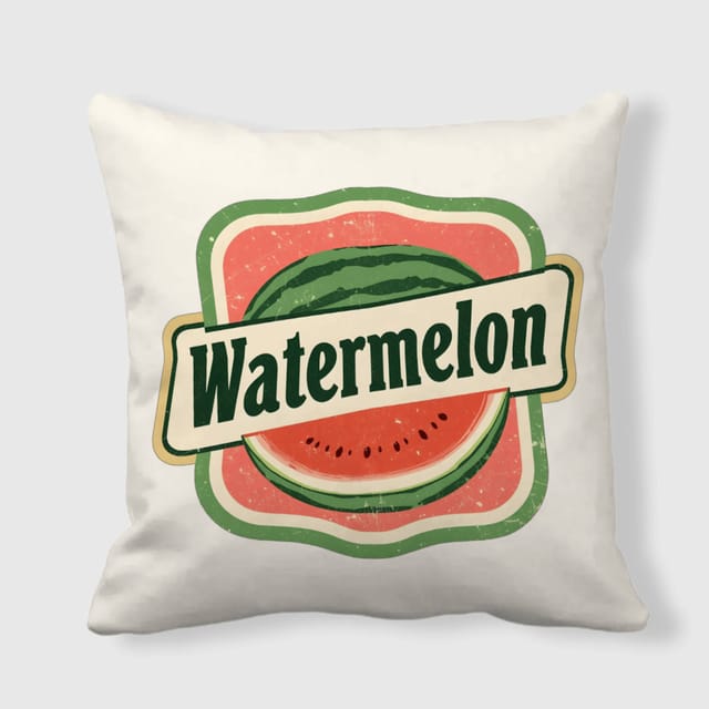Vintage Watermelon Throw Pillow for Summer Lovers Home Decor