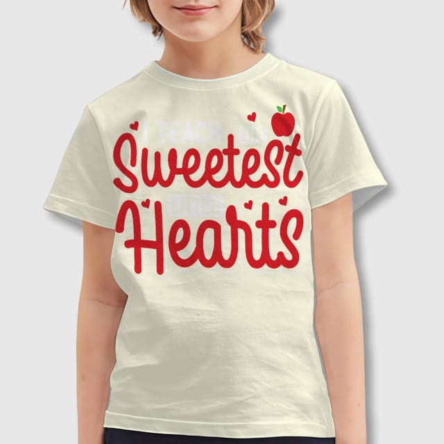 Sweet Hearts Quote Kids T-Shirt for Teacher Valentine Gifts