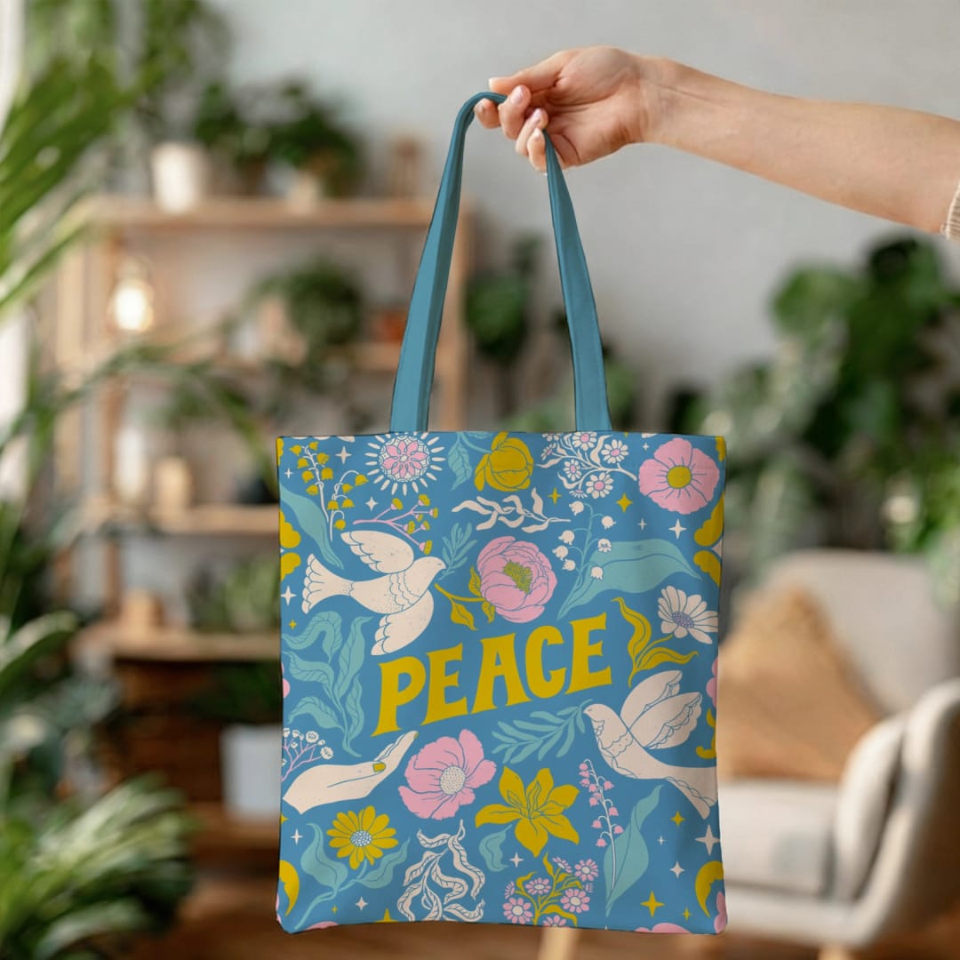 Personalized Canvas Tote Bag – Custom Printed Eco Reusable Bag for Shopping, Books, Work, Everyday Use - 1