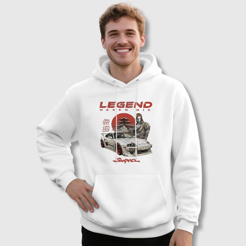 JDM Supra Legend Graphic Hoodie for Car Enthusiasts Daily Wear