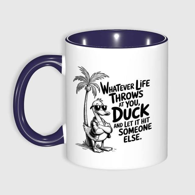Funny Duck Pun 11oz Accent Mug for Friend Birthday Gift