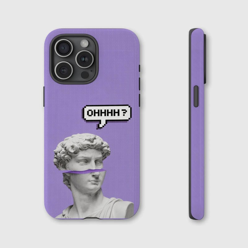 Vaporwave David Statue Phone Case for Art Lovers Gift - 1