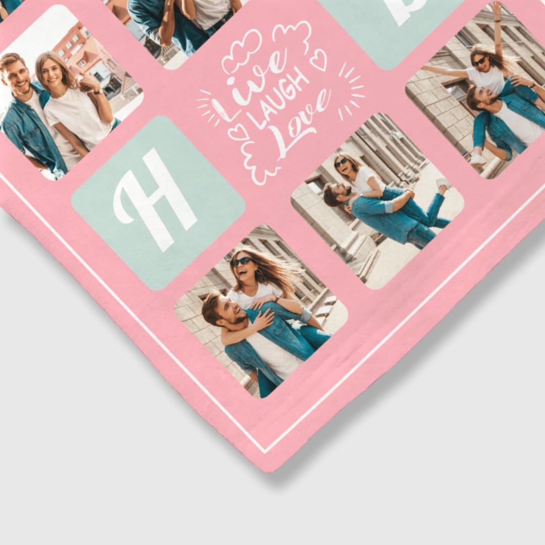 Custom Woven Blanket – Personalized Photo Throw with Fringe Edges, Soft Woven Fabric, Full-Print Picture Blanket for Sofa, Bed, Travel, Gifts, Home Décor - 1