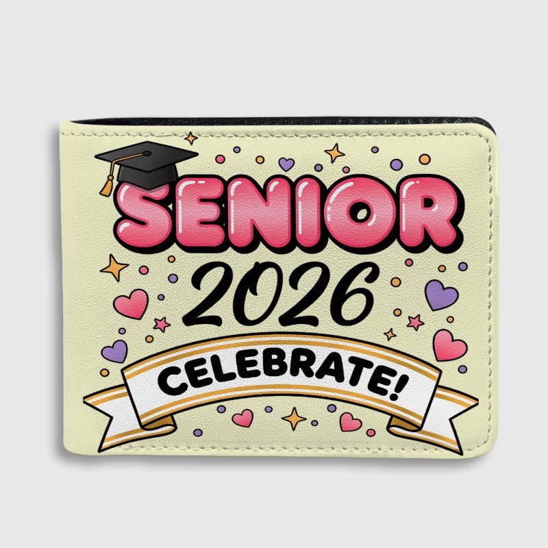 Senior 2026 Print Bifold Wallet for 2026 Grads Grad Gift