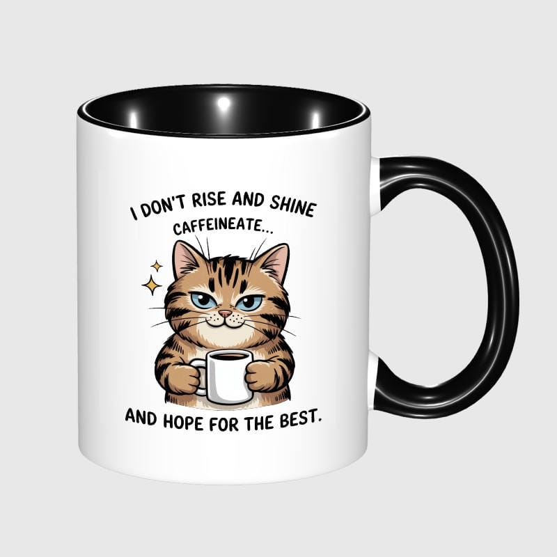 Funny Coffee Cat Quote Mug for Cat Lovers Birthday Gift