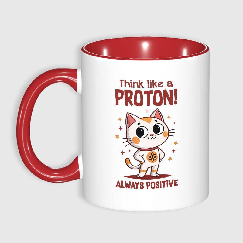 Funny Proton Cat Coffee Mug for Science Lovers Gift