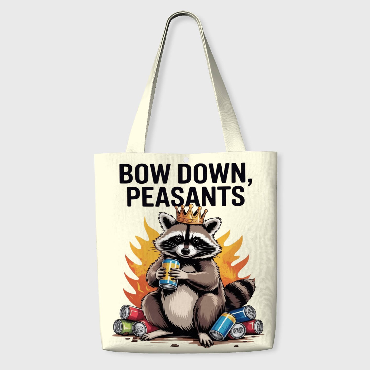 Funny Raccoon Quote Tote Bag for Pet Lovers Gift & Daily Use
