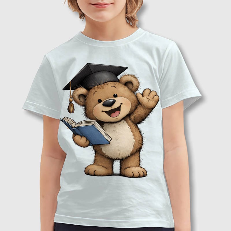 Graduation Teddy Bear Kids T-Shirt for Boys Girls Back to School