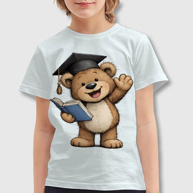 Graduation Teddy Bear Kids T-Shirt for Boys Girls Back to School