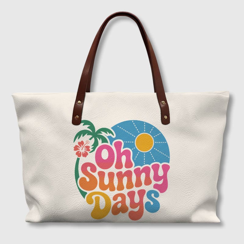Oh Sunny Days Tropical Tote Bag for Women Summer Travel