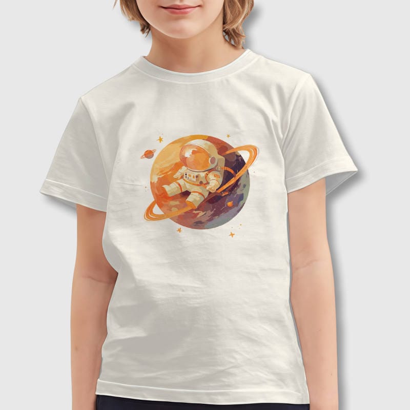 Cute Astronaut Space Kids T-Shirt for Daily Wear Birthday Gift