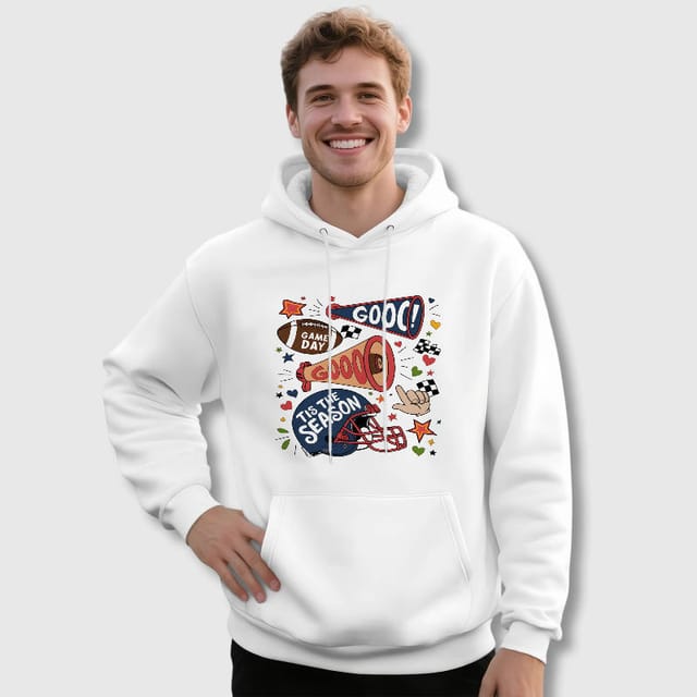 Football Game Day Graphic Hoodie for Men Game Day Gift