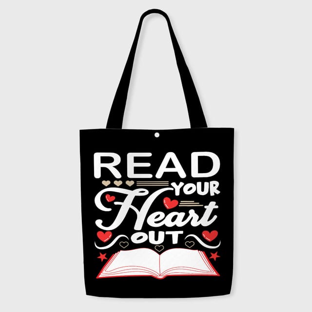 Read Your Heart Out Tote Bag for Book Lovers Teacher Gift