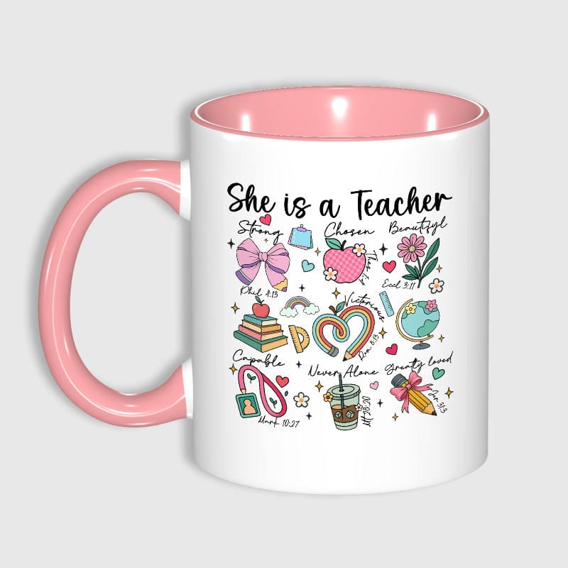 11oz She is a Teacher Ceramic Mug for Teacher Gifts