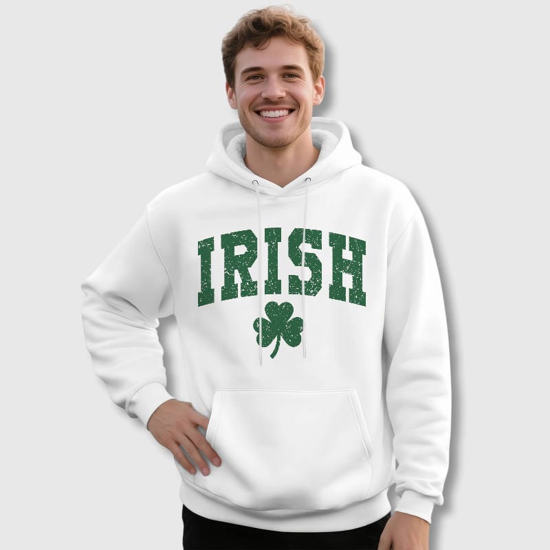 IRISH Shamrock Men's Hoodie For St. Patrick's Day Gift