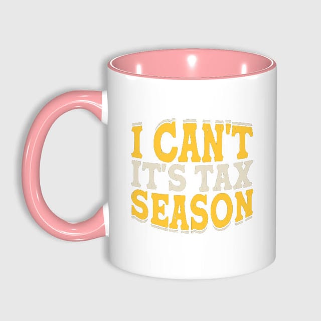 Funny Tax Quote 11oz Pink Mug for Accountants Office Gift