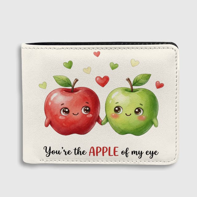 Cute Apple Couple Wallet for Partner Valentine's Day Gift