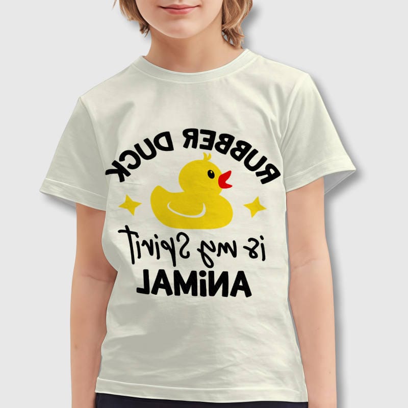 Funny Rubber Duck Kids T-Shirt for Boys Girls Daily Wear