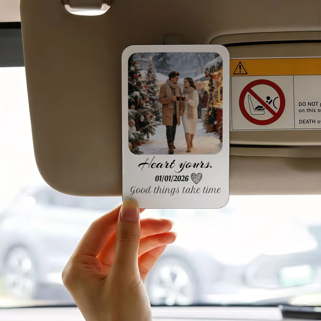 Personalized Photo Car Visor Clip - 1